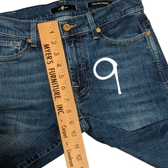 7 for all mankind ankle boot slim illusion Italian fabric jeans size 27 - Picture 5 of 12